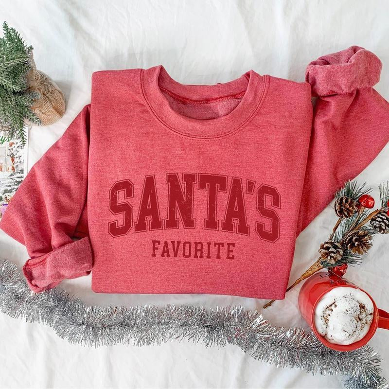Celebrate the Season in Style with Santa's Favorite Christmas Sweatshirt - The Perfect Gift for Her!