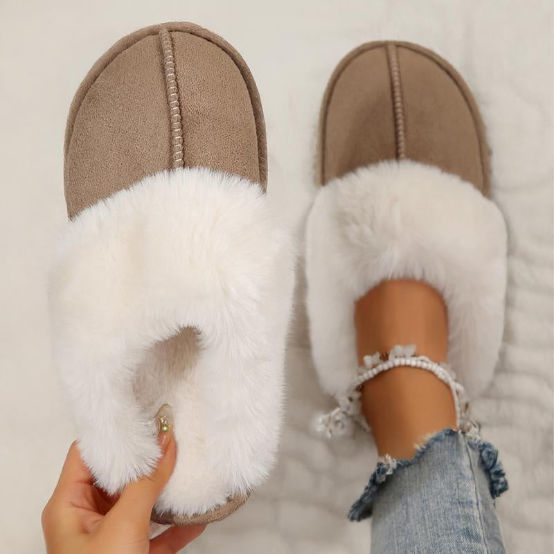 Luxurious Cozy Slip-On Moccasins with Plush Fleece Lining & Slip-Resistant Non-Slip Platform - Perfect Winter Home Slippers