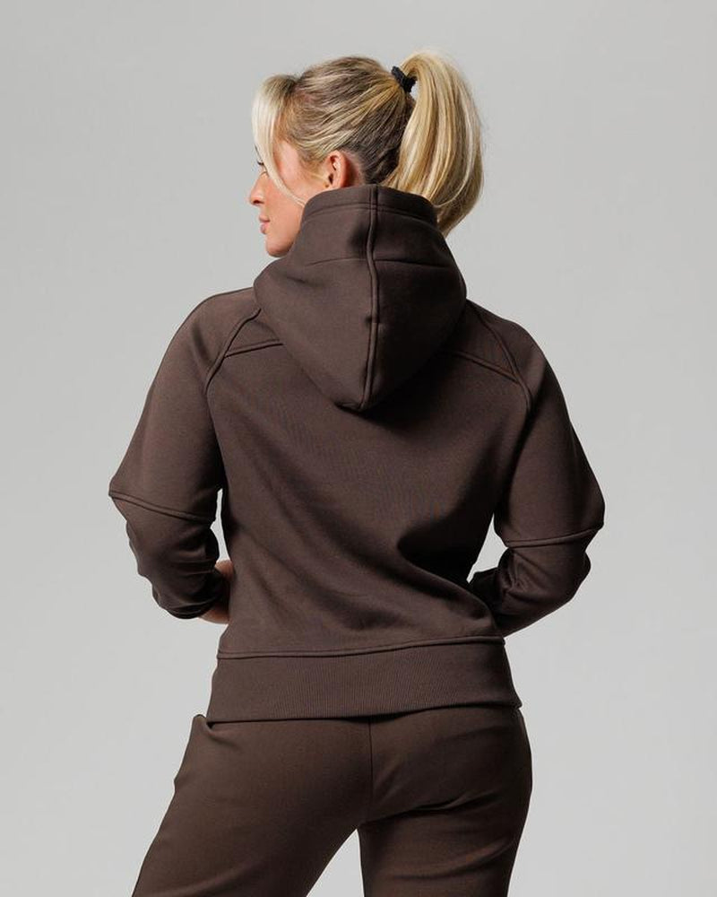Elevate Your Comfort with the Women's Tech Fleece Hoodie in Woodland Brown