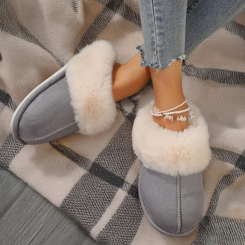 Luxurious Cozy Slip-On Moccasins with Plush Fleece Lining & Slip-Resistant Non-Slip Platform - Perfect Winter Home Slippers