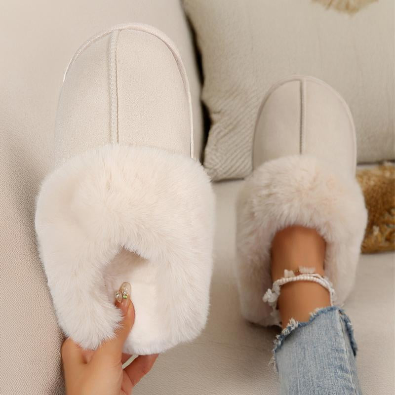 Luxurious Cozy Slip-On Moccasins with Plush Fleece Lining & Slip-Resistant Non-Slip Platform - Perfect Winter Home Slippers