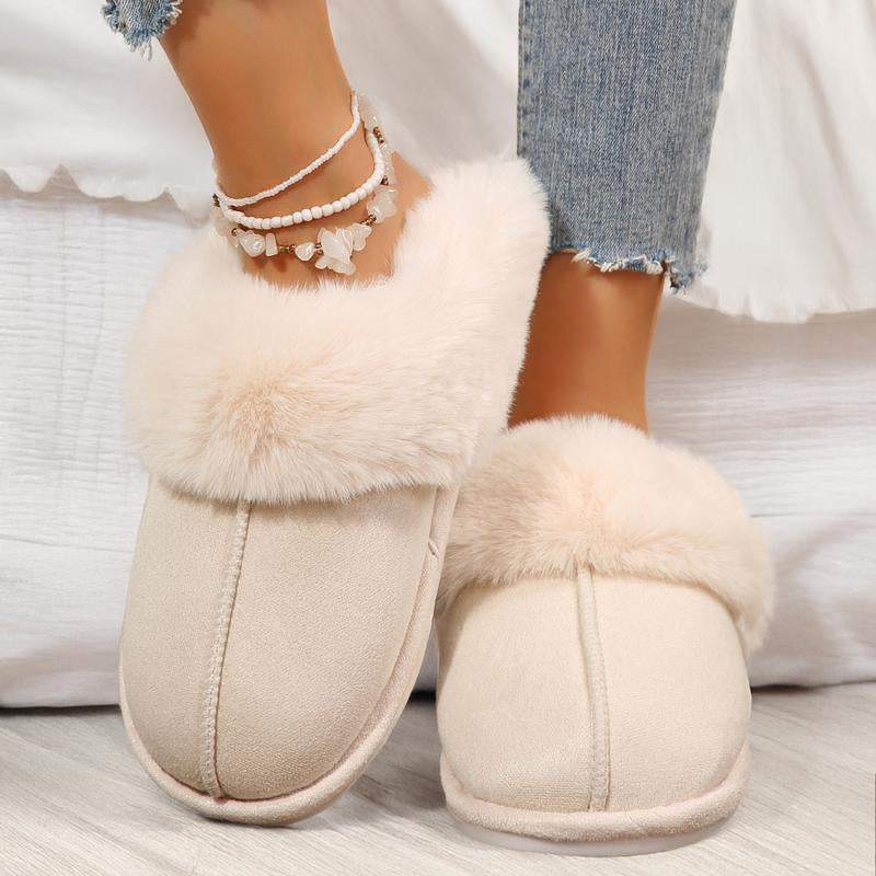 Luxurious Cozy Slip-On Moccasins with Plush Fleece Lining & Slip-Resistant Non-Slip Platform - Perfect Winter Home Slippers