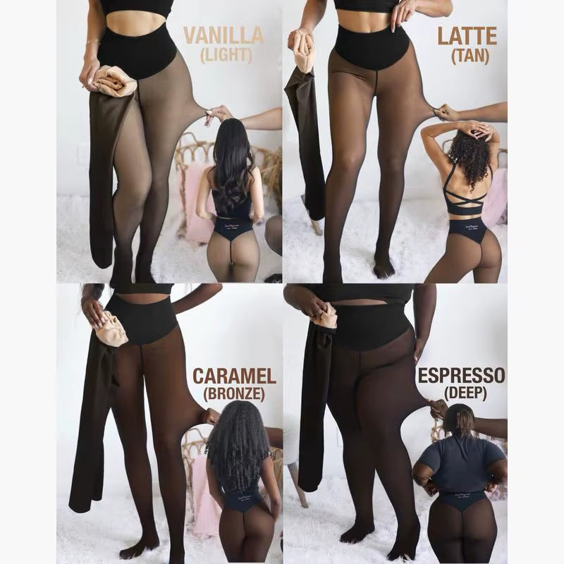 Elevate Your Style with Viral Waist Snatch Fleece Tights - Ultimate Tummy Control and Comfort for Winter!