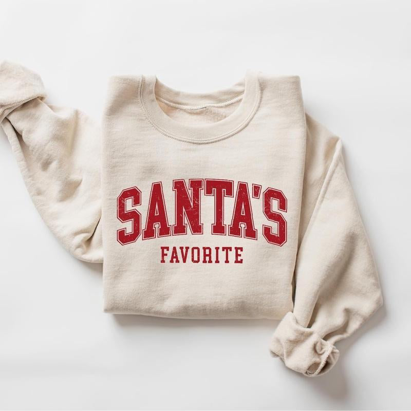 Celebrate the Season in Style with Santa's Favorite Christmas Sweatshirt - The Perfect Gift for Her!