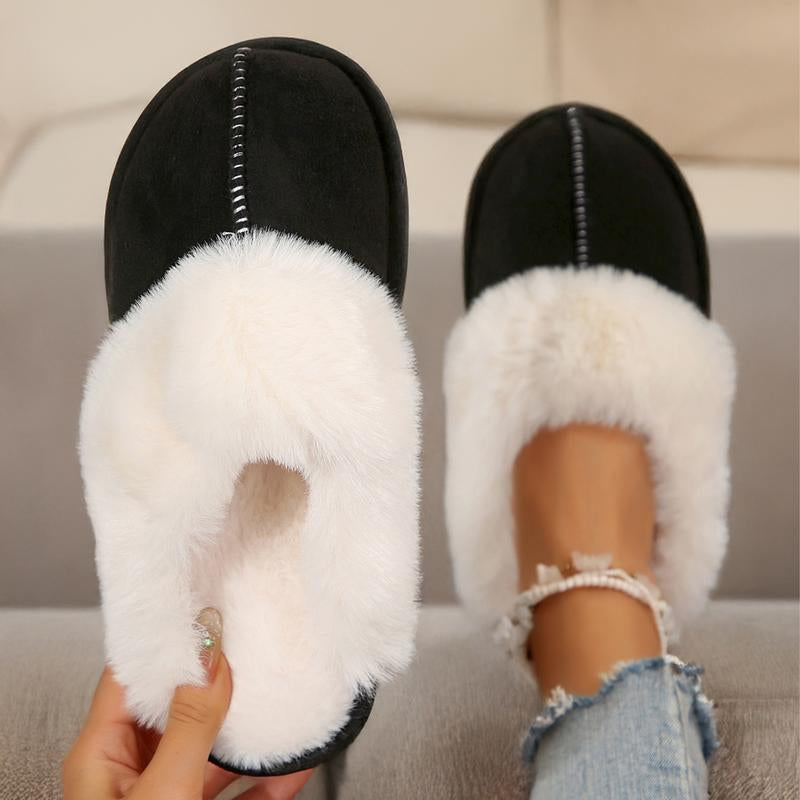 Luxurious Cozy Slip-On Moccasins with Plush Fleece Lining & Slip-Resistant Non-Slip Platform - Perfect Winter Home Slippers