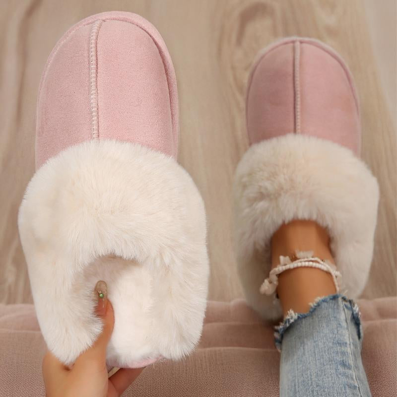 Luxurious Cozy Slip-On Moccasins with Plush Fleece Lining & Slip-Resistant Non-Slip Platform - Perfect Winter Home Slippers