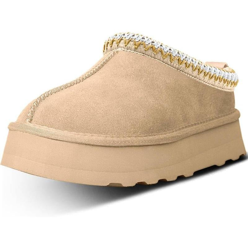 Cozy & Stylish Platform Slippers for Women - Fleece Lined Anti-Slip Snow Boots