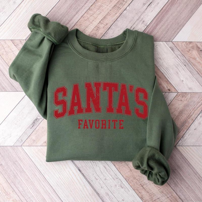 Celebrate the Season in Style with Santa's Favorite Christmas Sweatshirt - The Perfect Gift for Her!