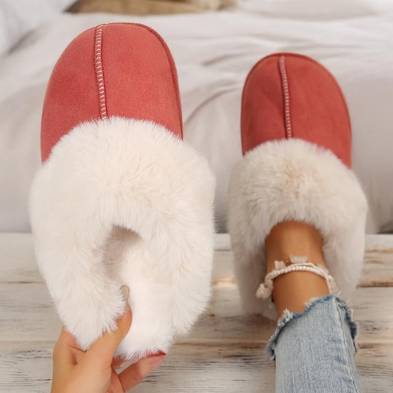 Luxurious Cozy Slip-On Moccasins with Plush Fleece Lining & Slip-Resistant Non-Slip Platform - Perfect Winter Home Slippers