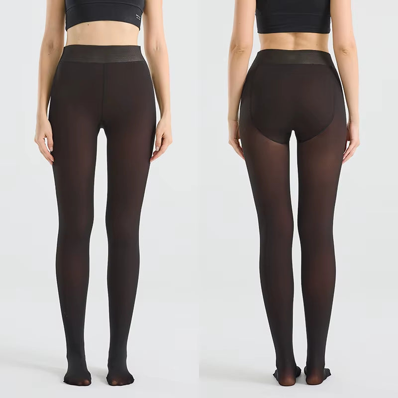 Elevate Your Style with Viral Waist Snatch Fleece Tights - Ultimate Tummy Control and Comfort for Winter!