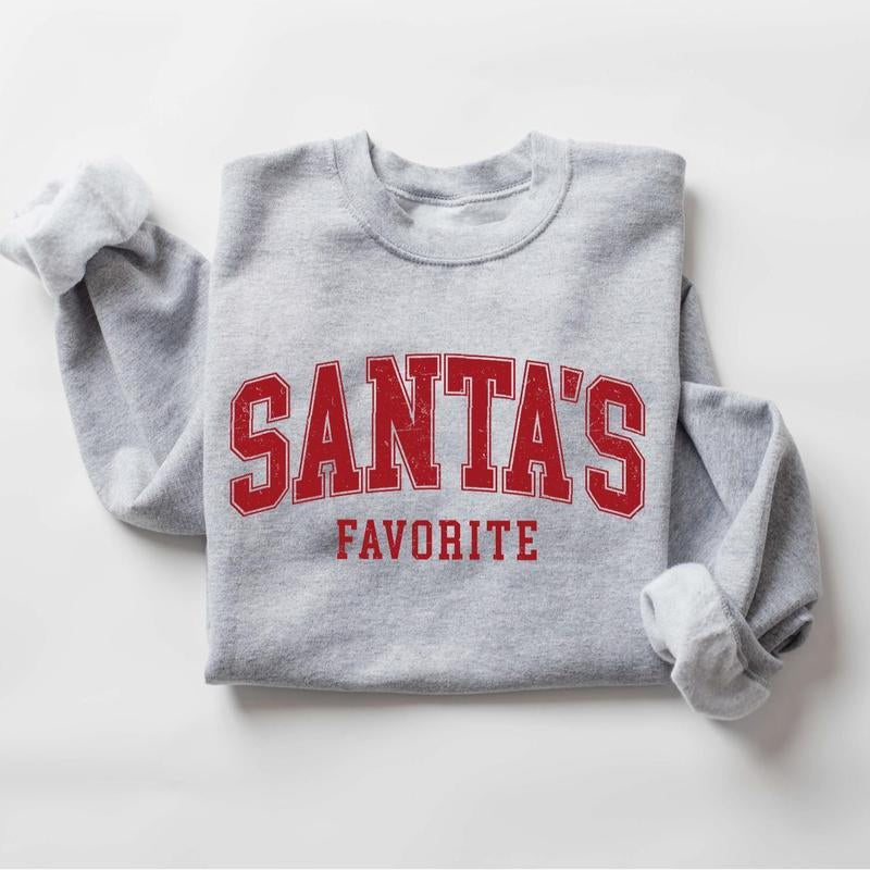 Celebrate the Season in Style with Santa's Favorite Christmas Sweatshirt - The Perfect Gift for Her!
